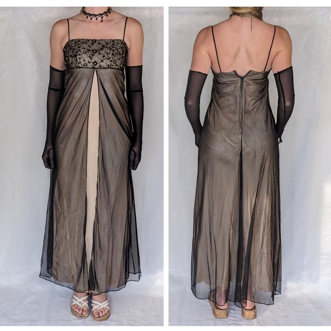 Black gold vintage fashion exquisite embroidery floral beaded long tulle satin ball gown birthday party dress evening dress prom dress gh3801