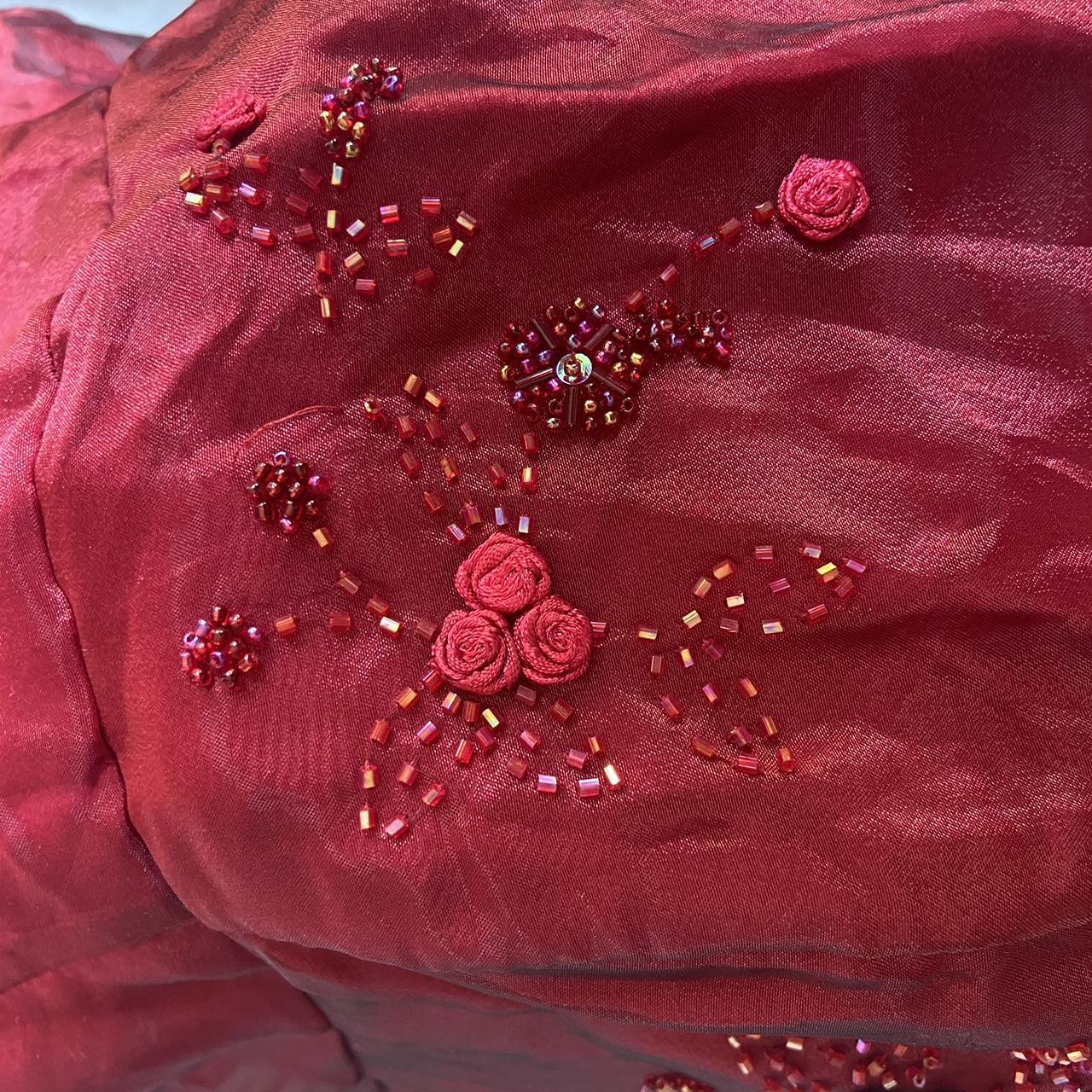 Burgundy Elegant Vintage Fashion Exquisite Beaded Long Tulle Ball Gown Evening Dress Party Dress Prom Dress gh3664