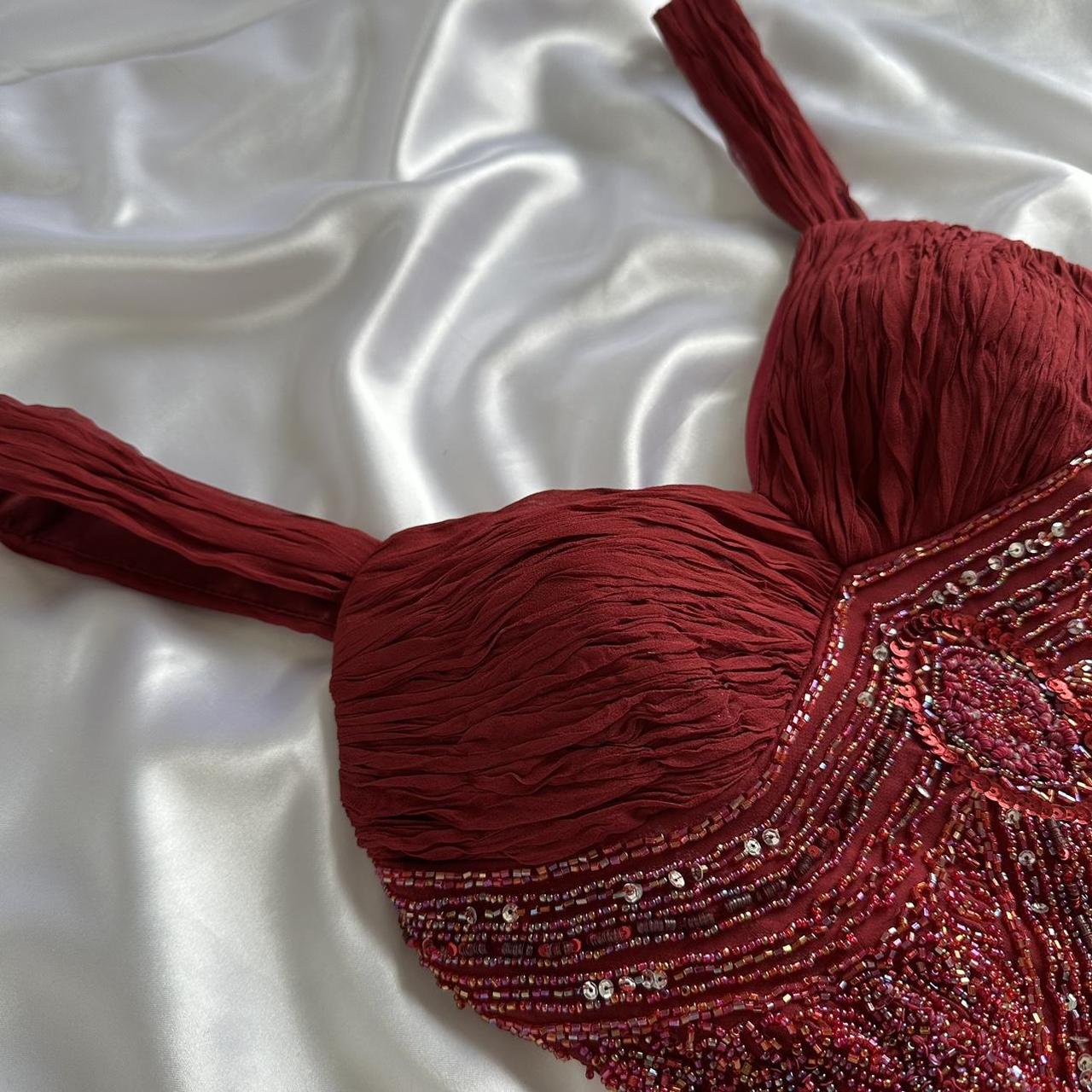 Red gorgeous luxury elegant exquisite beading shiny vintage fashion long elegant tulle ball gown evening dress birthday party dress prom dress gh3644