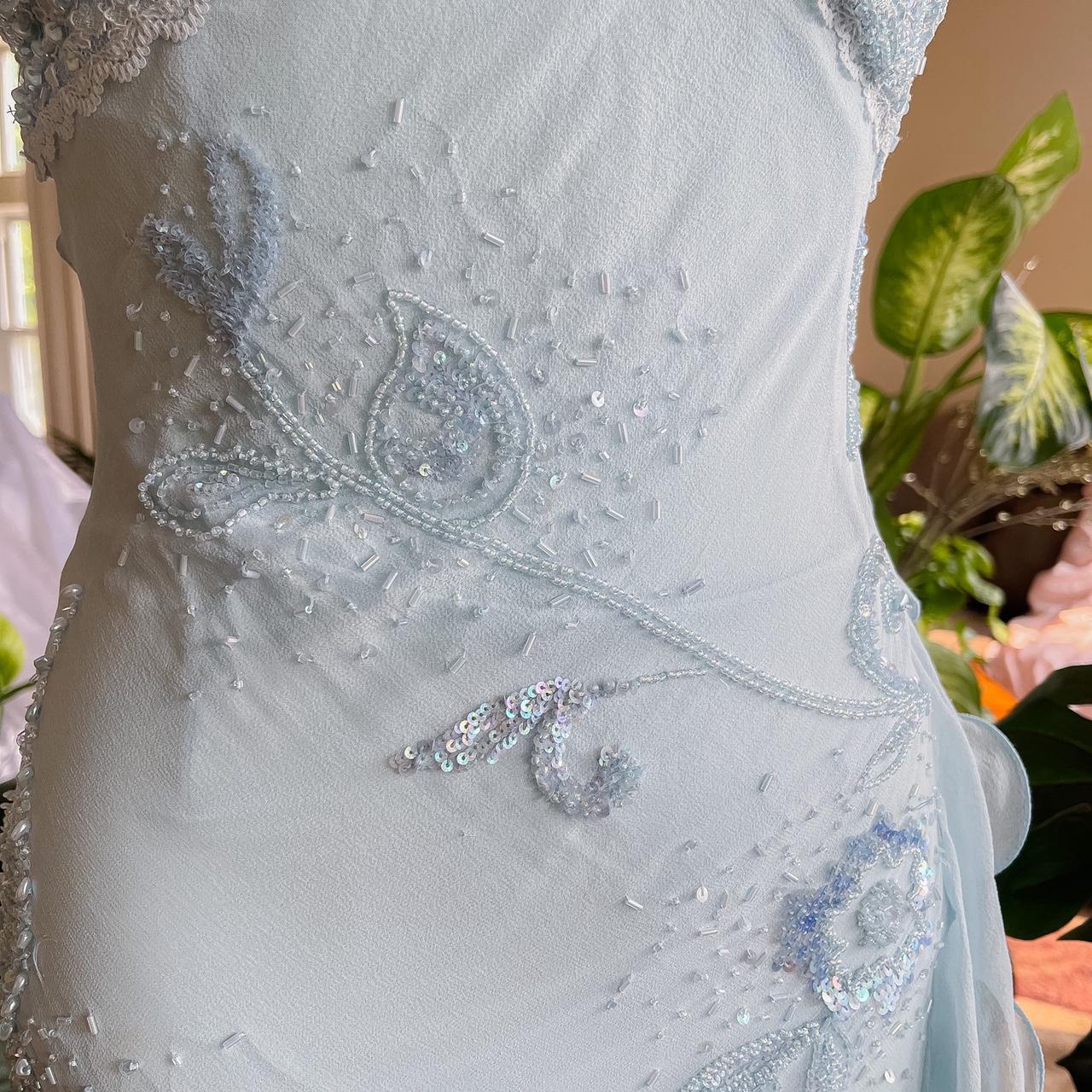 girlhomeshops--Blue Exquisite Hand-Beaded Chiffon Long Prom Dress gh5593