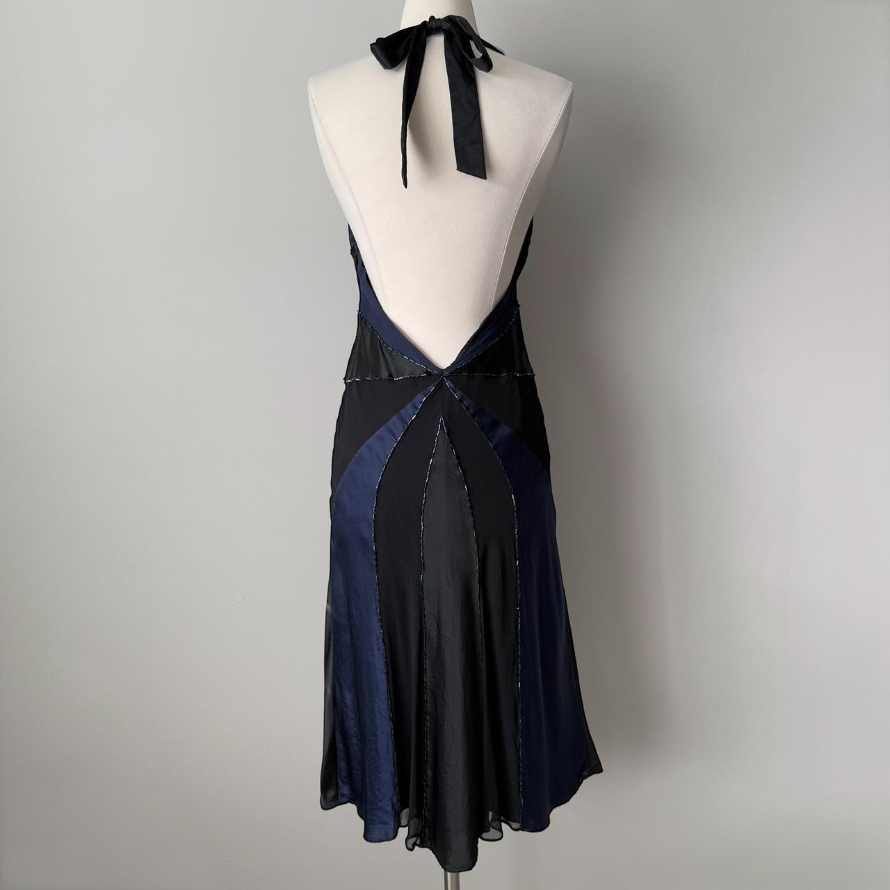 Dark Navy and Black Jumpsuit Fairy Halter Back Lace Up Women's Short/Midi satin Homecoming Dress, Evening Gown, Party Dress gh4122