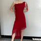 Red fashion elegant long chiffon formal Prom dress evening dress party dress gh4904