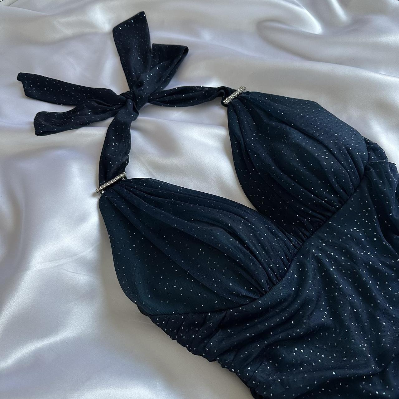 Indigo Shiny Elegant Fashion Strapless Long Tulle Prom Dress Evening Dress Birthday Party Dress gh3564