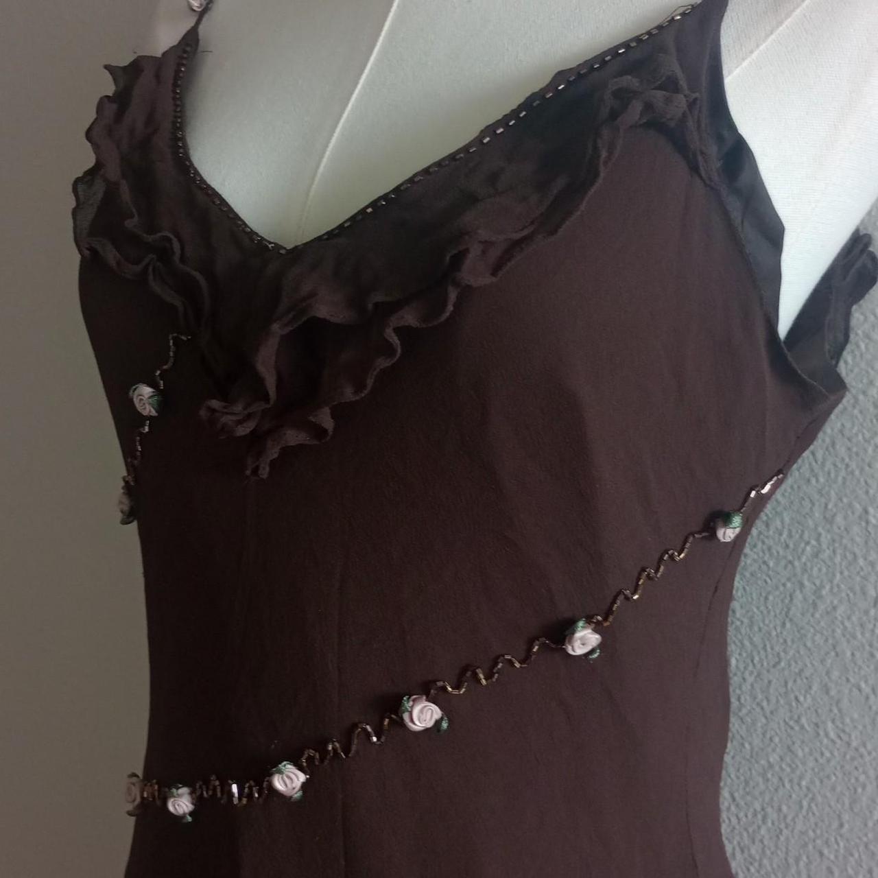 Brown Fashion Elegant Pink Delicate Floral Beading Spaghetti Straps Long Elegant Chiffon Ruffles prom dress Evening Dress Party Dress gh3570