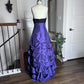 Girlhomeshops--Vintage Purple Delicate Beaded Long Satin Ball Gown gh5508