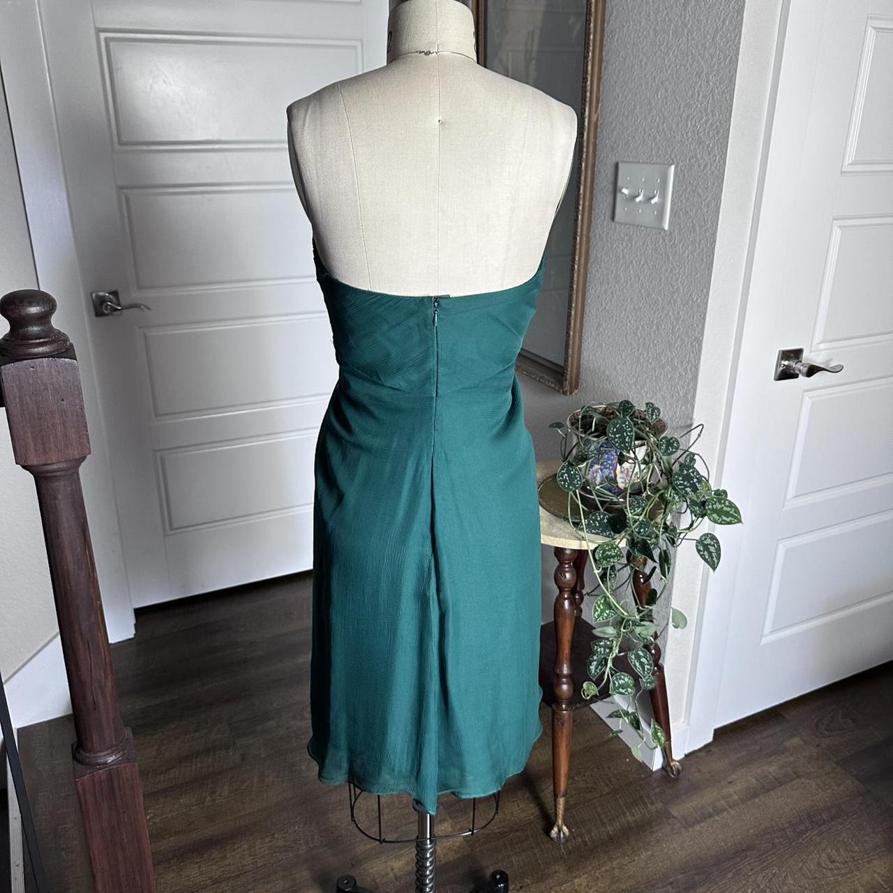 Girlhomeshops--Strapless green simple fashionable short satin formal homecoming dress gh5502