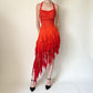 girlhomeshops--Orange And Red Sequined Beading And Sequined Ruffle Hem Short Chiffon Homecoming Dress gh5647