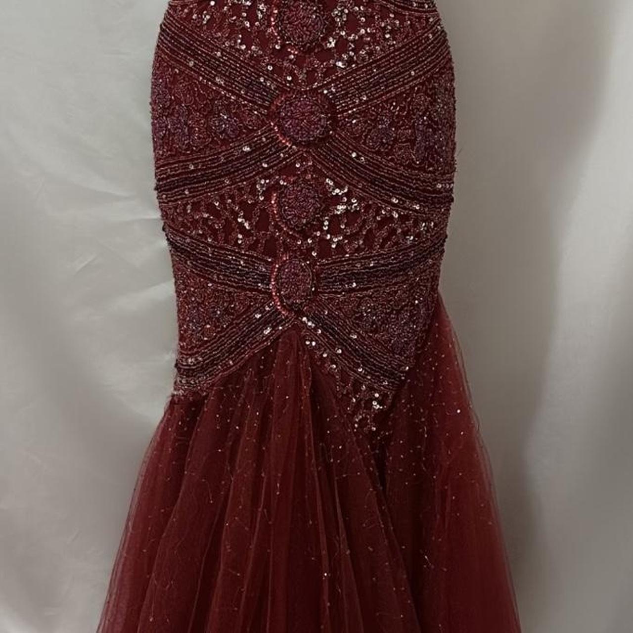 Red gorgeous luxury elegant exquisite beading shiny vintage fashion long elegant tulle ball gown evening dress birthday party dress prom dress gh3644