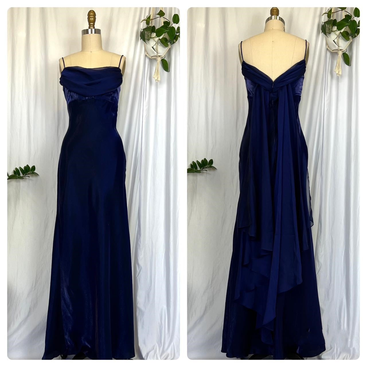 Moonlight blue fashion retro elegant exquisite beading long chiffon tulle ball gown evening dress party dress prom dress gh3710