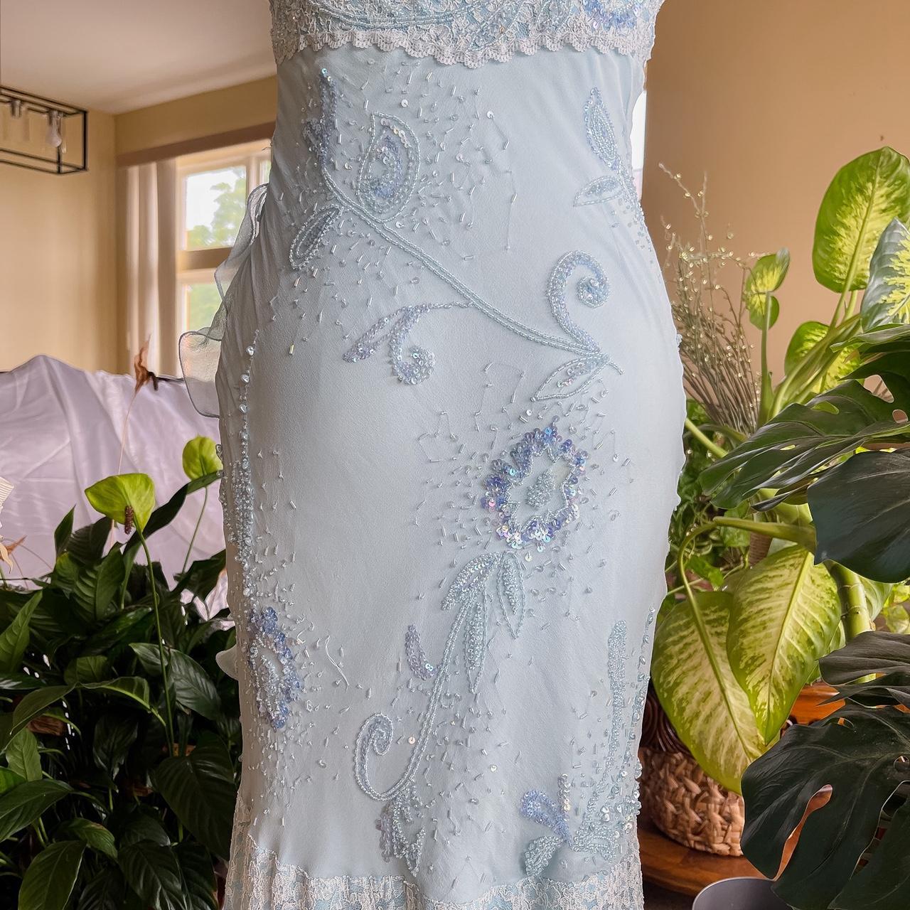 girlhomeshops--Blue Exquisite Hand-Beaded Chiffon Long Prom Dress gh5593