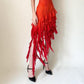 girlhomeshops--Orange And Red Sequined Beading And Sequined Ruffle Hem Short Chiffon Homecoming Dress gh5647