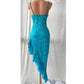 Girlhomeshops--Blue exquisite lace short homecoming dress birthday party dress gh5491