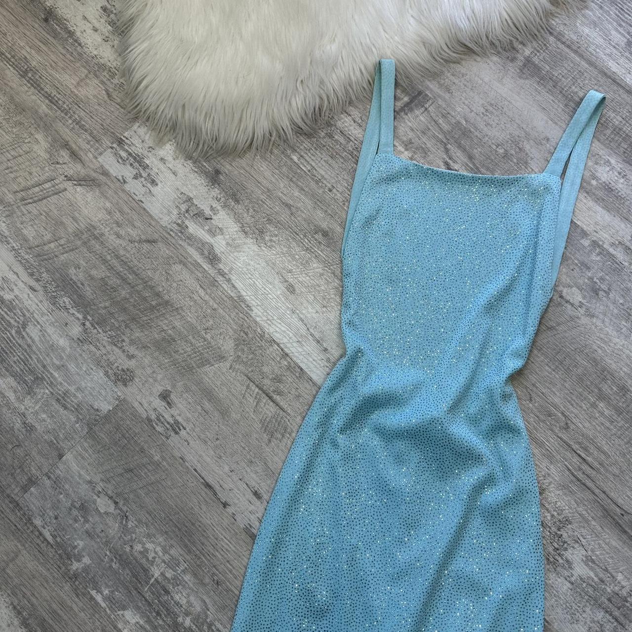 Robe de soirée longue en mousseline de soie bleu clair, élégante et brillante, dos nu, robe de bal, gh4286