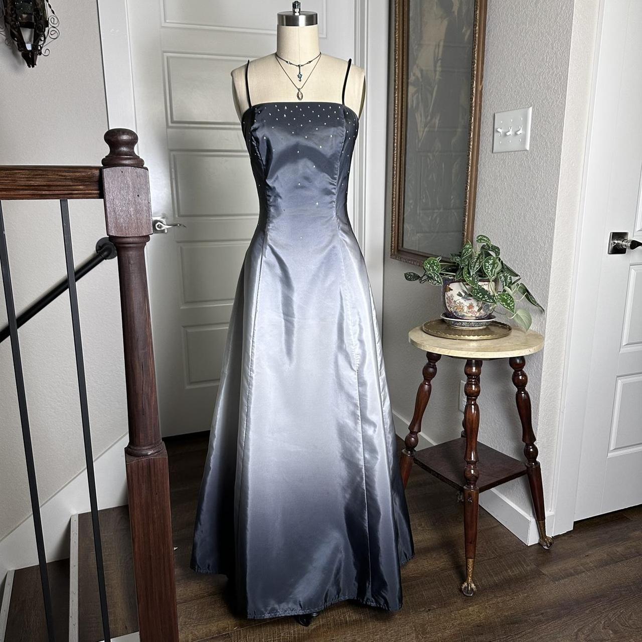 Silver Gray Gradient Vintage Formal Prom Dress Long Ball Gown Evening Dress Party Dress gh4343