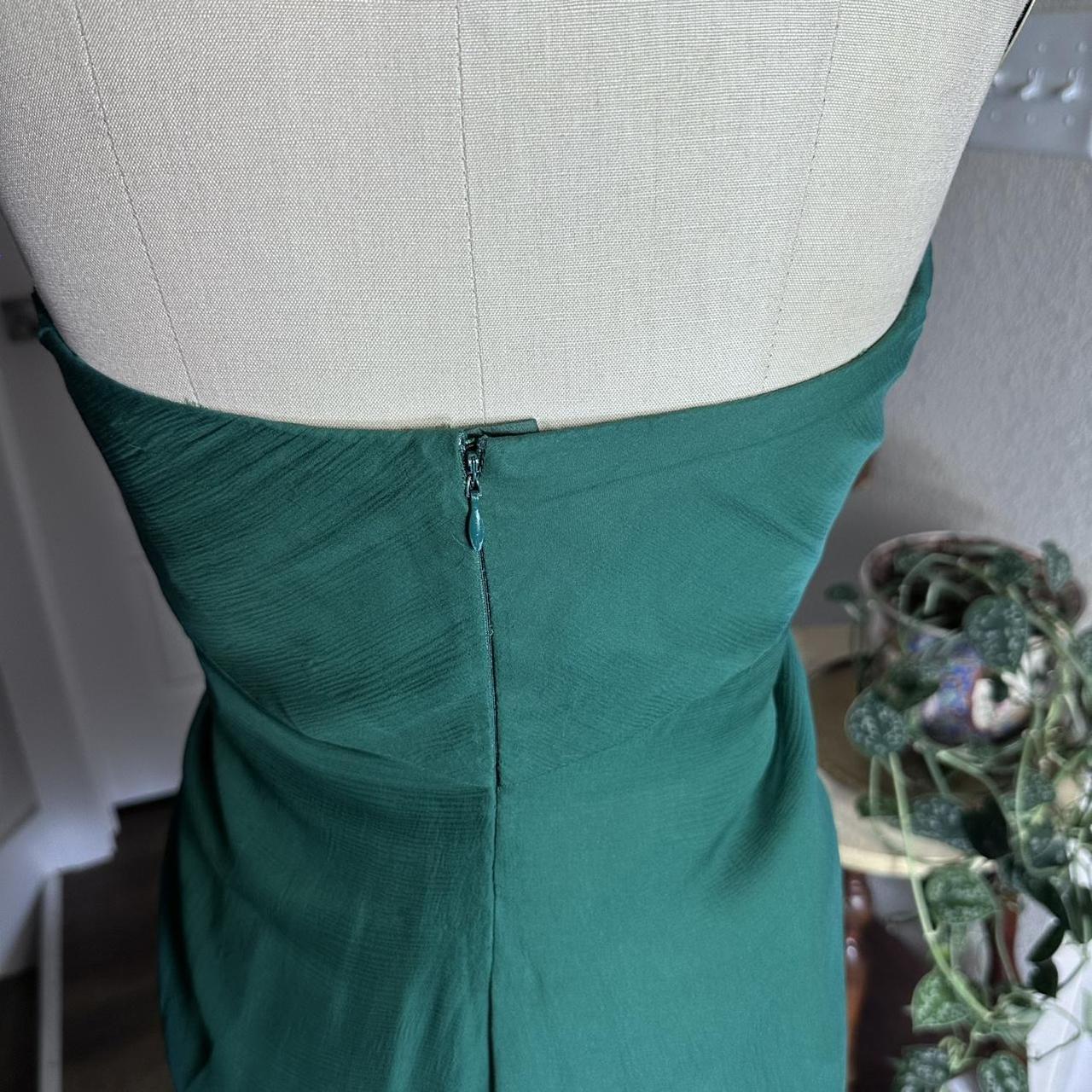 Girlhomeshops--Strapless green simple fashionable short satin formal homecoming dress gh5502