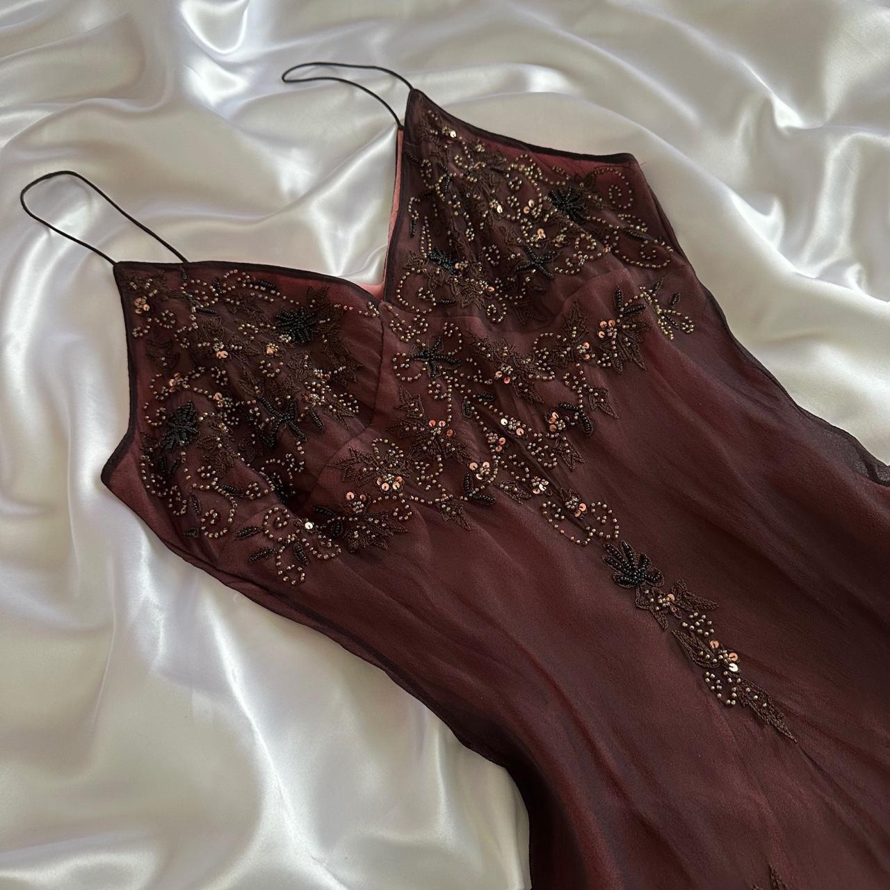 Robe de soirée longue en mousseline de soie et tulle, magnifique, élégante et exquise, à bretelles spaghetti, motif floral, robe de bal, gh3901