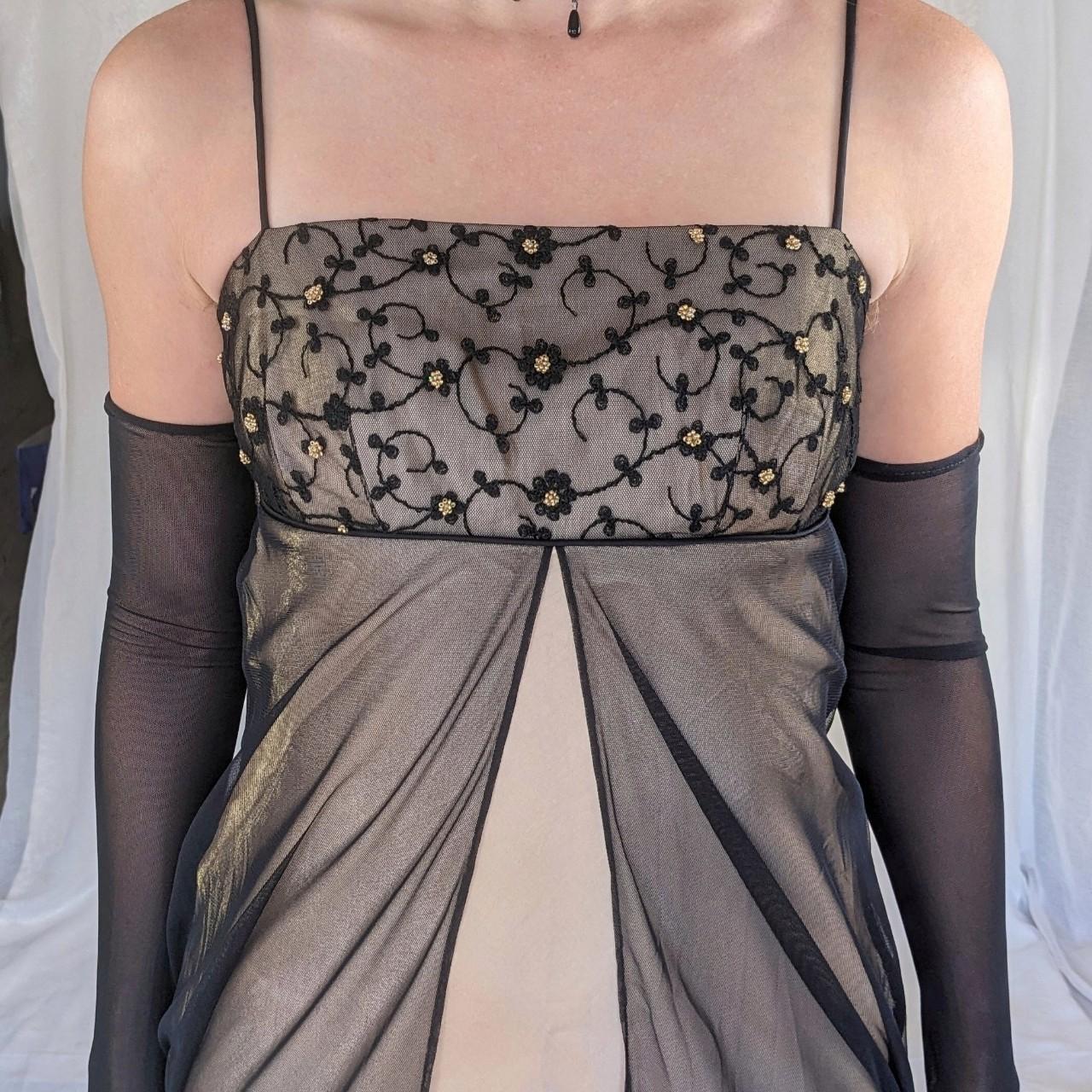 Black gold vintage fashion exquisite embroidery floral beaded long tulle satin ball gown birthday party dress evening dress prom dress gh3801