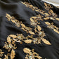 Schwarz Gold Schöne Stickerei Perlen Floral Spaghetti Strap Lange Chiffon Ballkleid Abend Party Kleid Prom Kleid gh3754