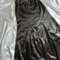 Schwarzes, wunderschönes Vintage-Mode-Elegantes, exquisites, perlenbesetztes Spaghettiträger-Lang-Satin-Ballkleid, Abendkleid, Geburtstagspartykleid, Abschlussballkleid gh3640