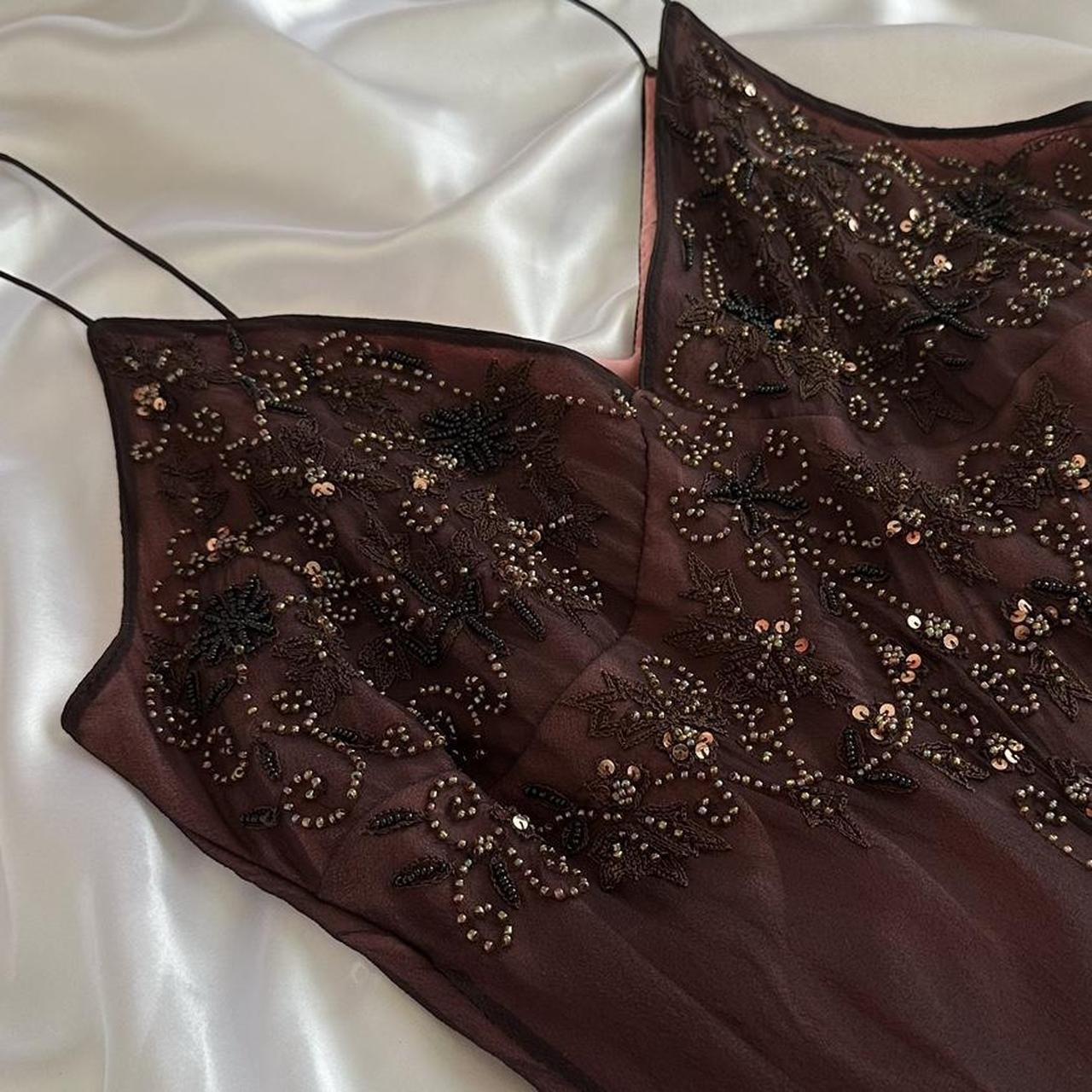 Robe de soirée longue en mousseline de soie et tulle, magnifique, élégante et exquise, à bretelles spaghetti, motif floral, robe de bal, gh3901