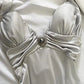 Silver White Retro Fairy Short satin Homecoming Dress Party Dress Birthday Dress Prom Dress gh4669