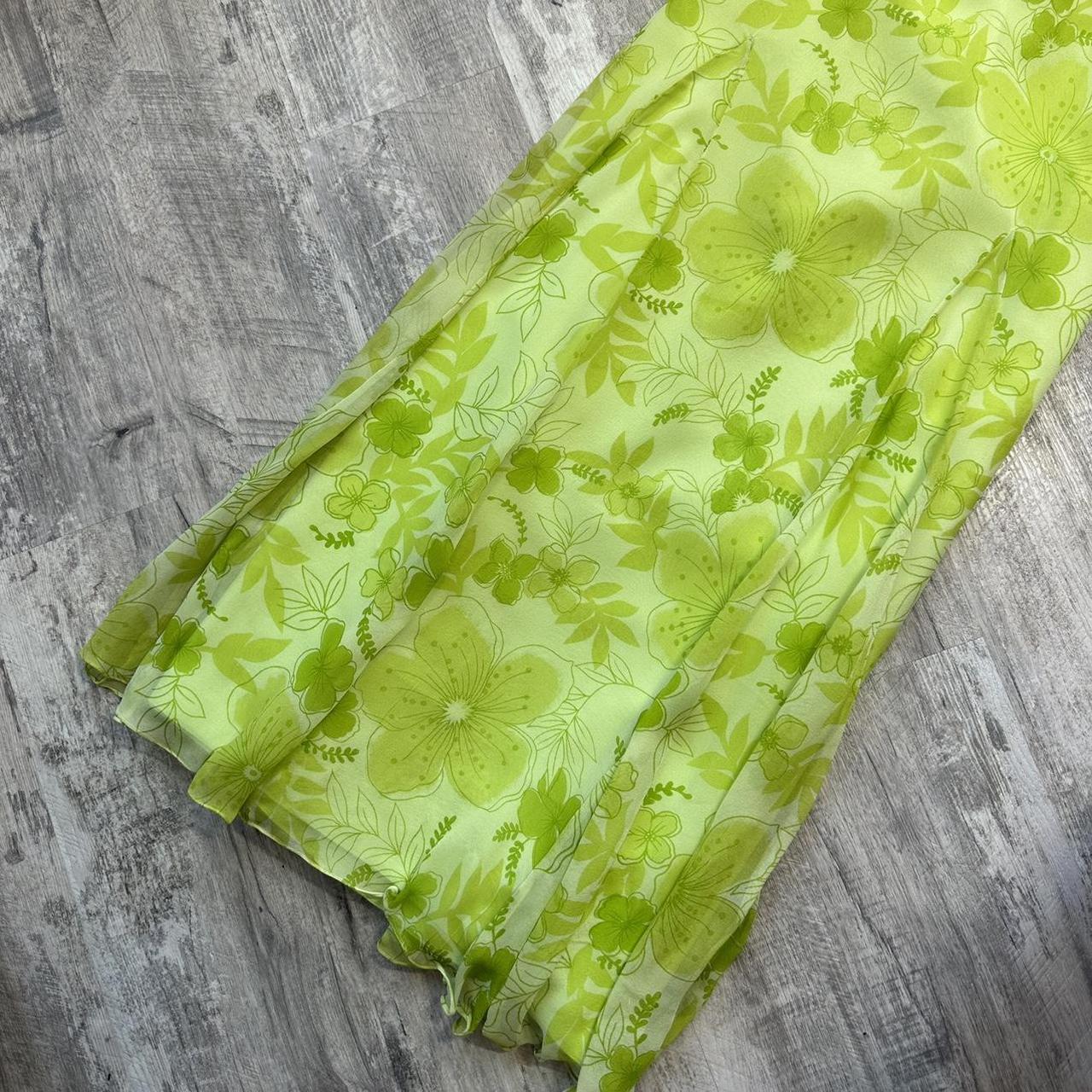 Belle robe longue vert clair à paillettes florales, robe de bal vintage des années 90, robe longue Y2K, robe de fée, robe d'invité de mariage, robe de retour gh4516