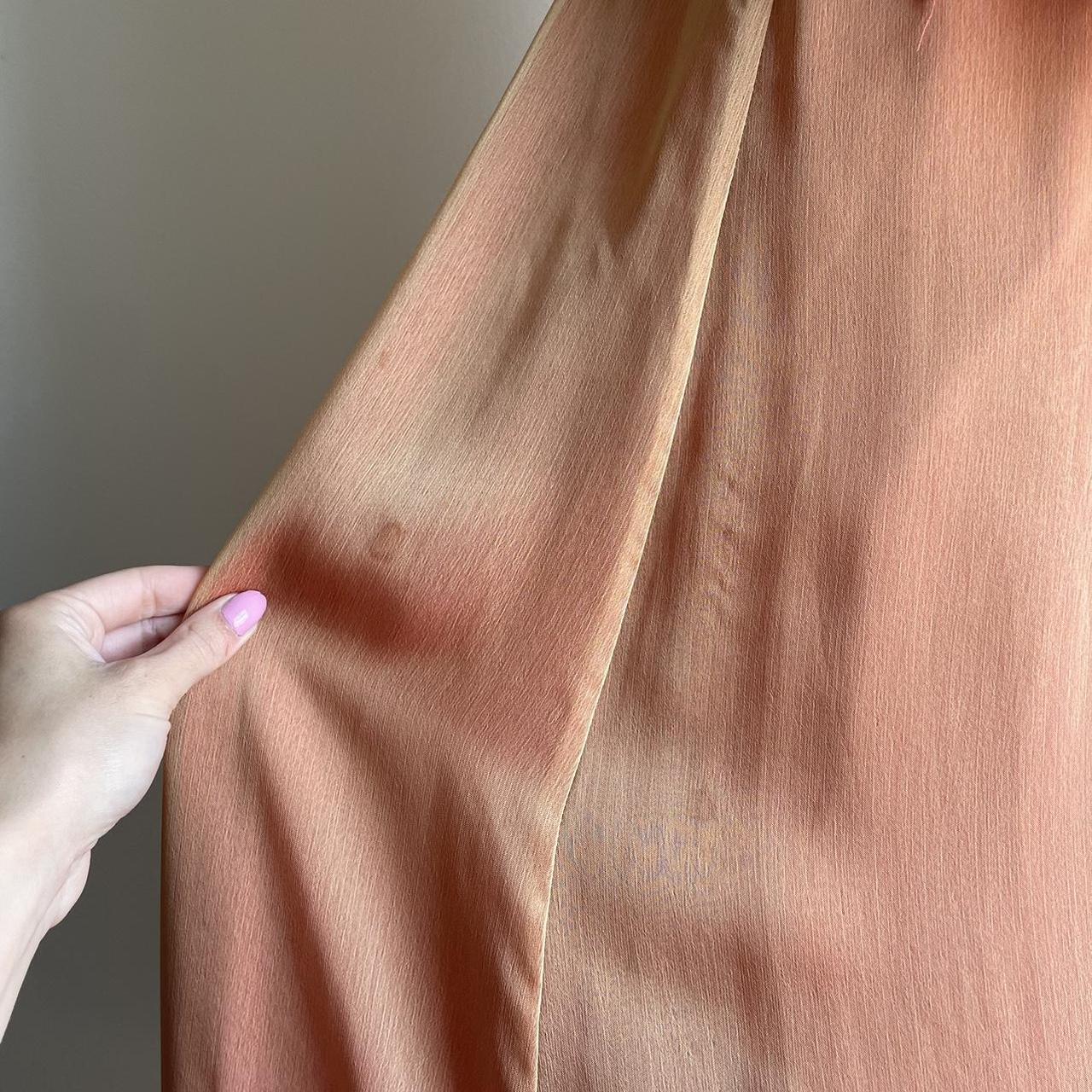 Robe de soirée élégante en tulle, col en V, dos nu, lacets, longue, orange et rose, gh3579