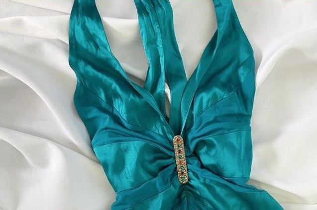 Blue Vintage Fairy Short Satin Homecoming Dress Party Dress Birthday Dress Prom Dress gh4667