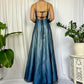 Blue gorgeous fashion retro elegant exquisite beading long chiffon tulle ball gown evening dress party dress prom dress gh3711