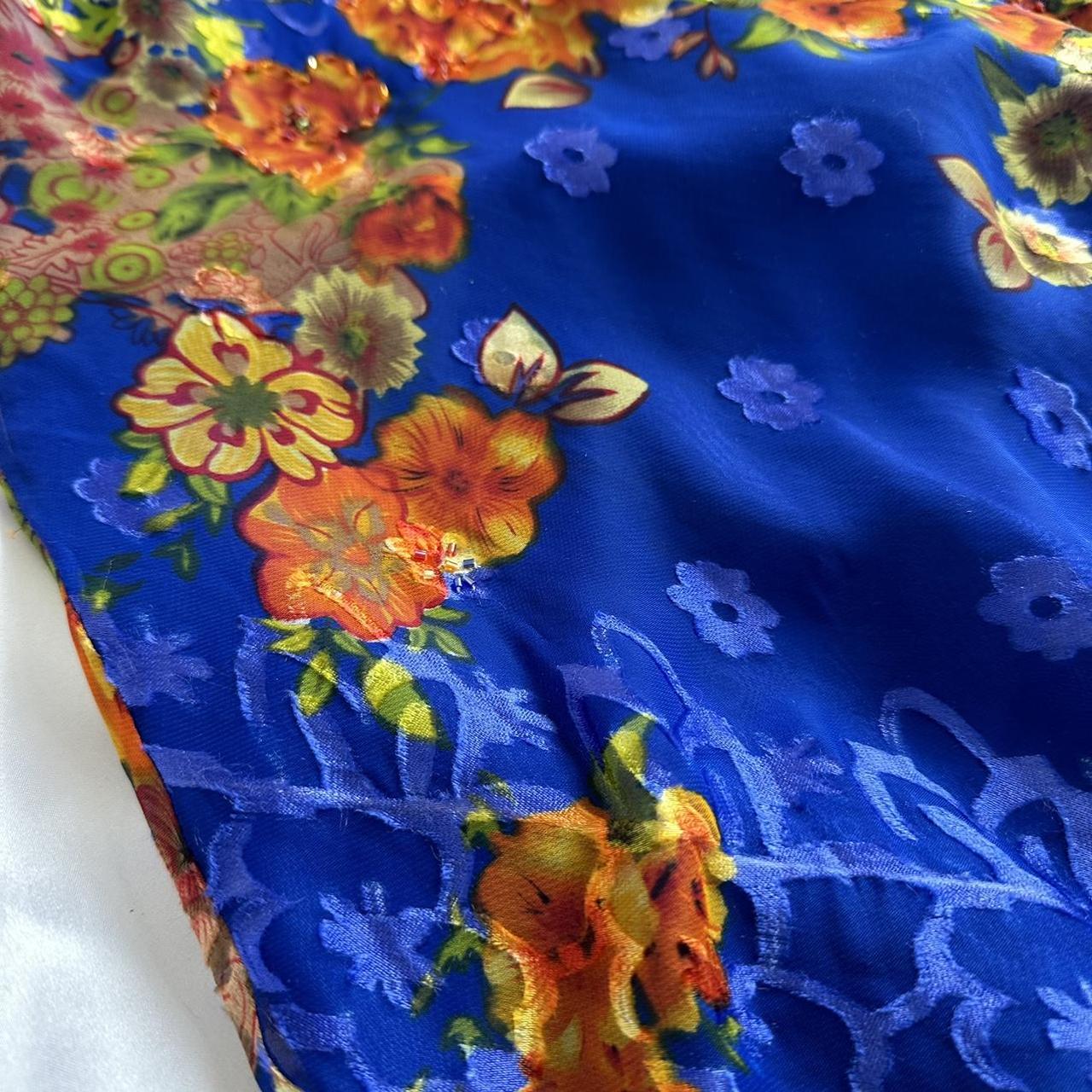 Royal Blue Elegant Vintage Fashion Flower Long Chiffon Fairy Evening Gown Party Dress Prom Dress gh3596