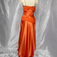Girlhomeshops-Orange Exquisite Beaded Long Satin Prom dress Evening Dress Party Dress gh5091