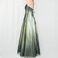 Green Vintage Ombre Floral Beaded Empire Waist Halter Long Chiffon Tulle prom dress Evening Gown Party Dress gh3606