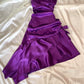 girlhomeshops--Purple Retro Elegant Simple Mid-Length Homecoming Dress Daily Date Dress Weekend Outfit Fashionable And Comfortable Popular Dress gh5673