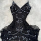 Girlhomeshops-Black gorgeous exquisite beaded short chiffon homecoming dress birthday party dress gh5010