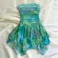 Green gradient fairy short chiffon homecoming dress birthday dress gh4662