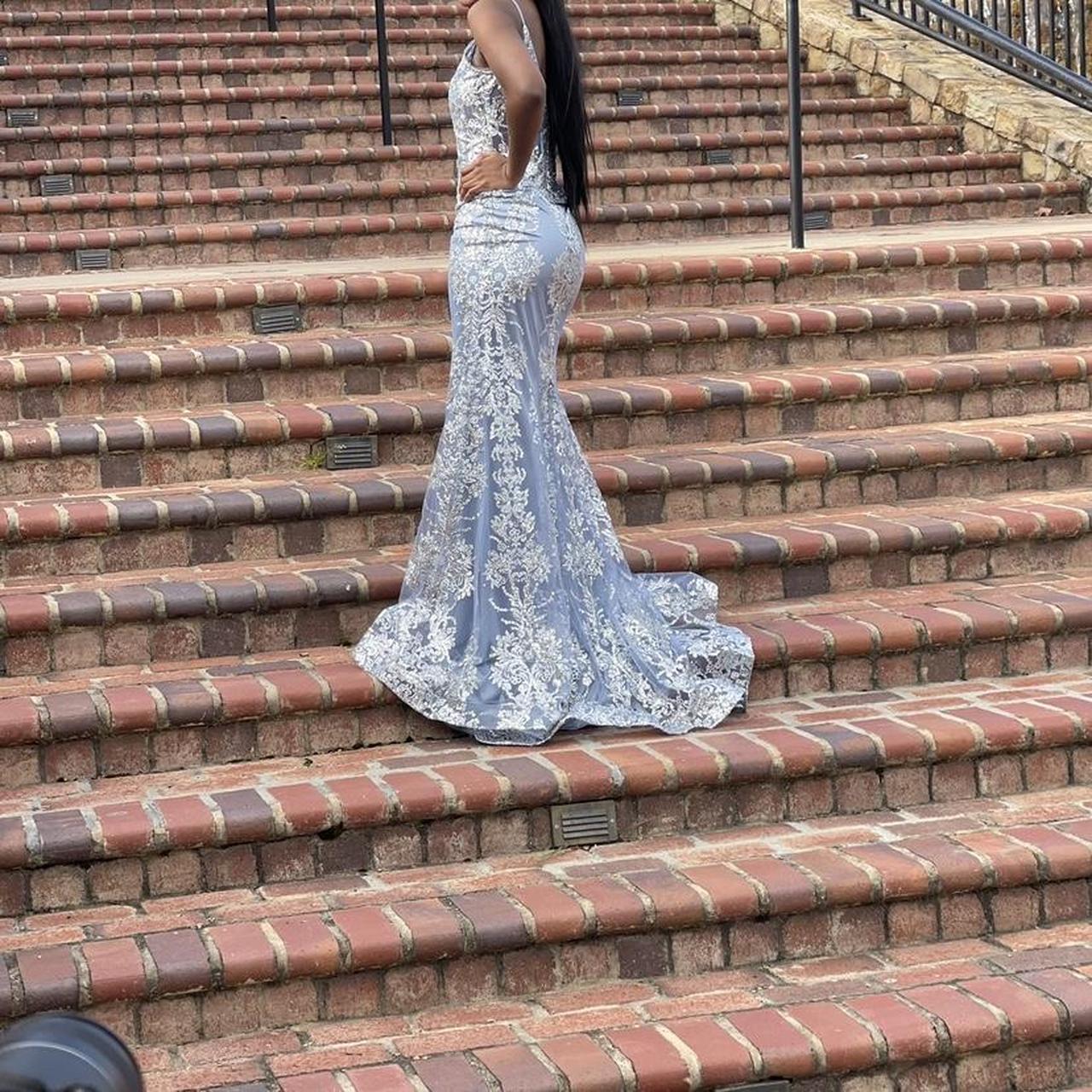 Blue gorgeous shiny spaghetti strap bodycon long tulle ball gown mermaid evening dress gh2718