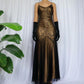 Golden Brown Vintage Fashion Elegant Exquisite Beading Long Chiffon Satin Tulle Ball Gown Evening Dress Party Dress Prom Dress gh3723