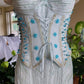 Girlhomeshops - Superbe robe de soirée bleu ciel ombré à lacets et perles, style corset, gh5096
