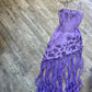 Purple Vintage Fairy Exquisite Floral Sequined Ribbon Cute Long Prom Dress Evening Gown Party Dress gh4302