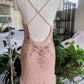 girlhomeshops--long prom Gorgeous Peach Pink Gown With Delicate Beading And Floral Appliques gh5596