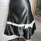 Black retro slim black with white bow tie short formal cocktail dress short homecoming gh4345