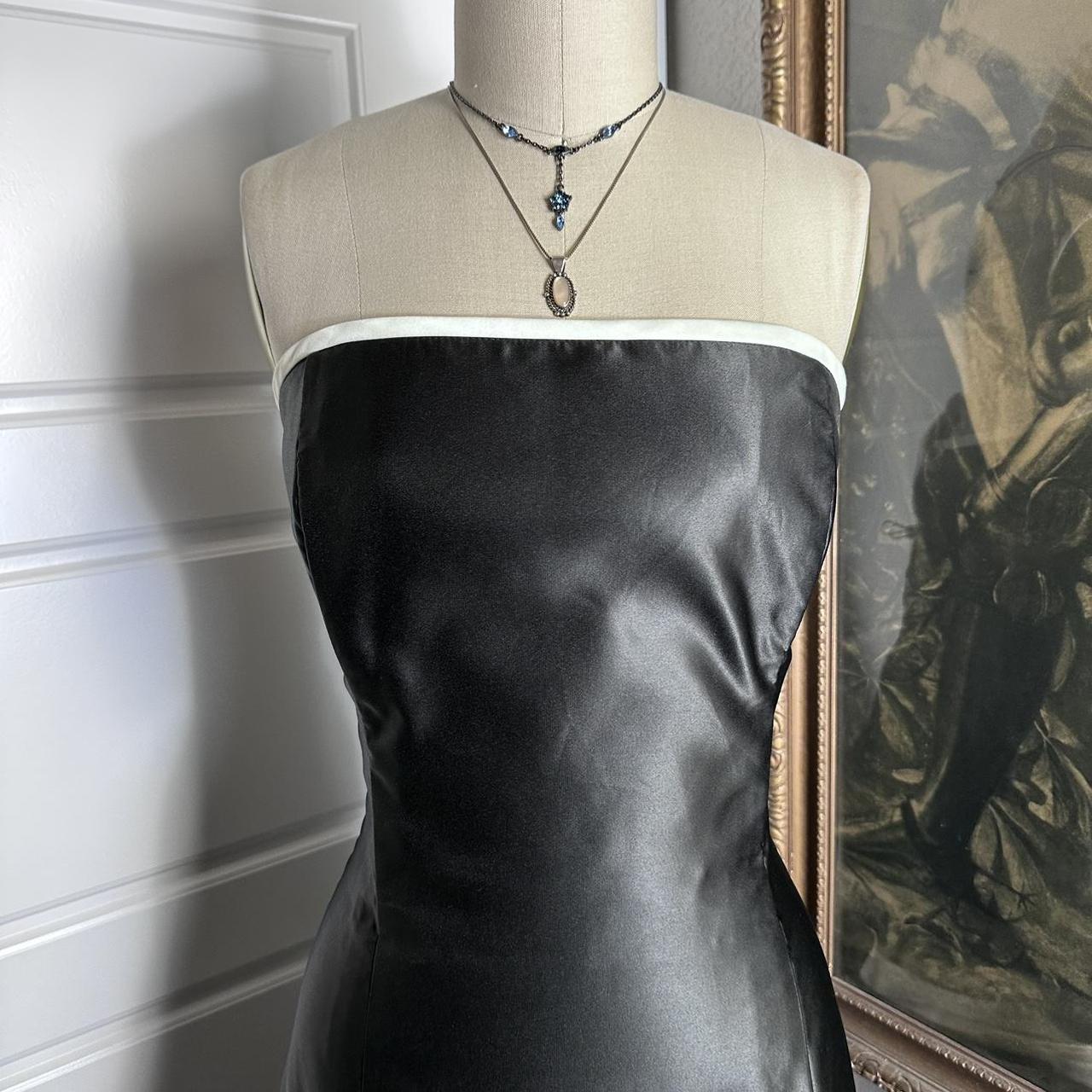 Black retro slim black with white bow tie short formal cocktail dress short homecoming gh4345