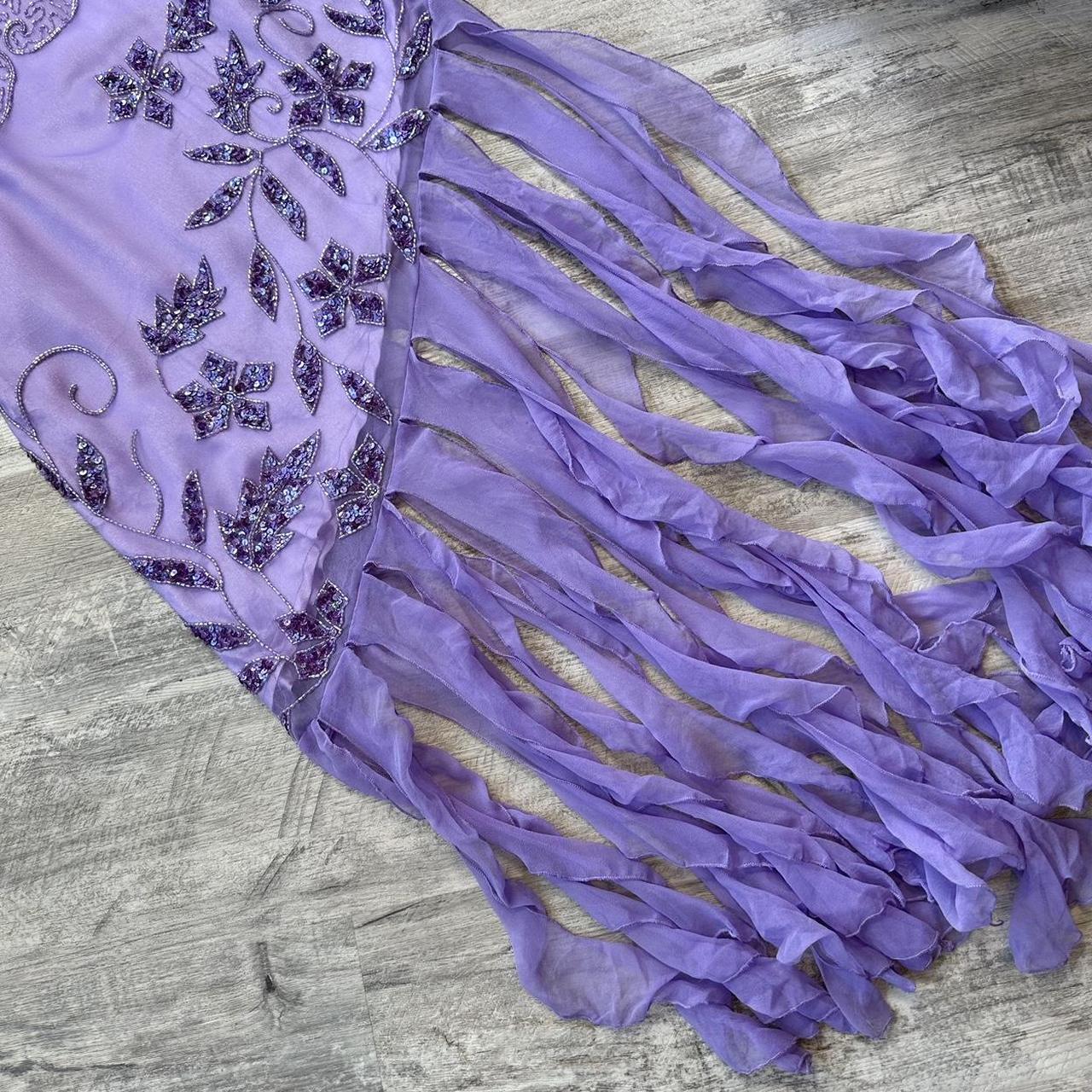 Purple Vintage Fairy Exquisite Floral Sequined Ribbon Cute Long Prom Dress Evening Gown Party Dress gh4302