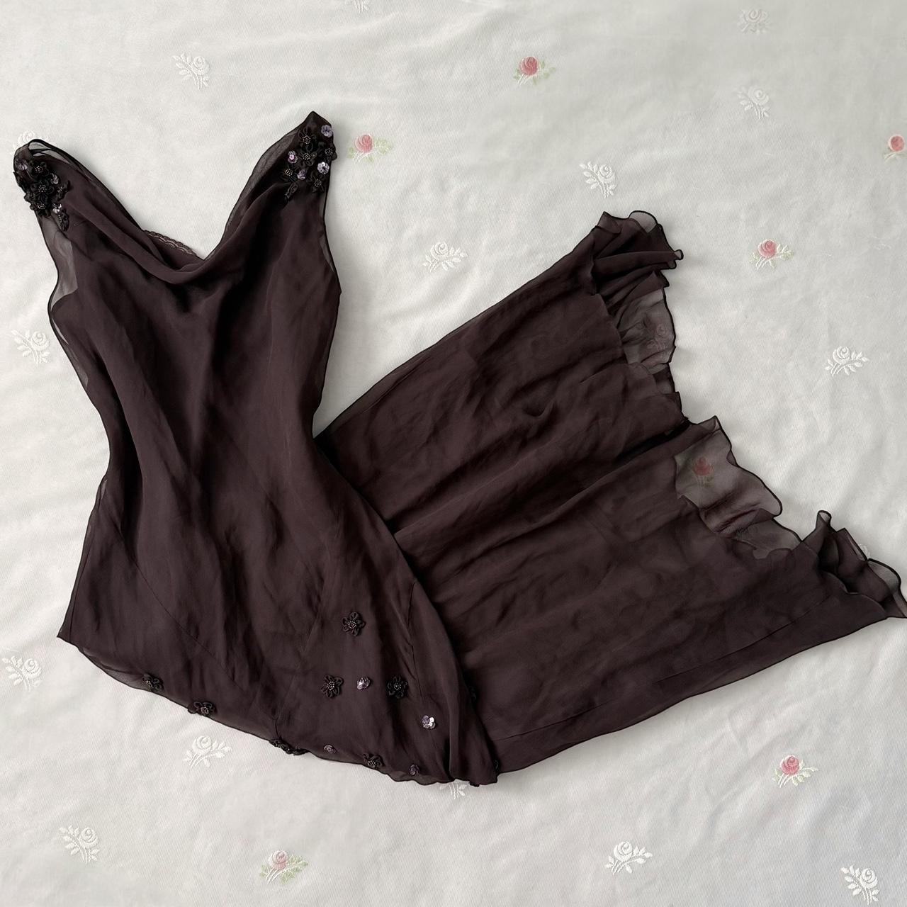 Brown Vintage Gorgeous Elegant Exquisite Floral Beading Long Chiffon Homecoming Dress Prom Dress Evening Dress Party Dress gh4124