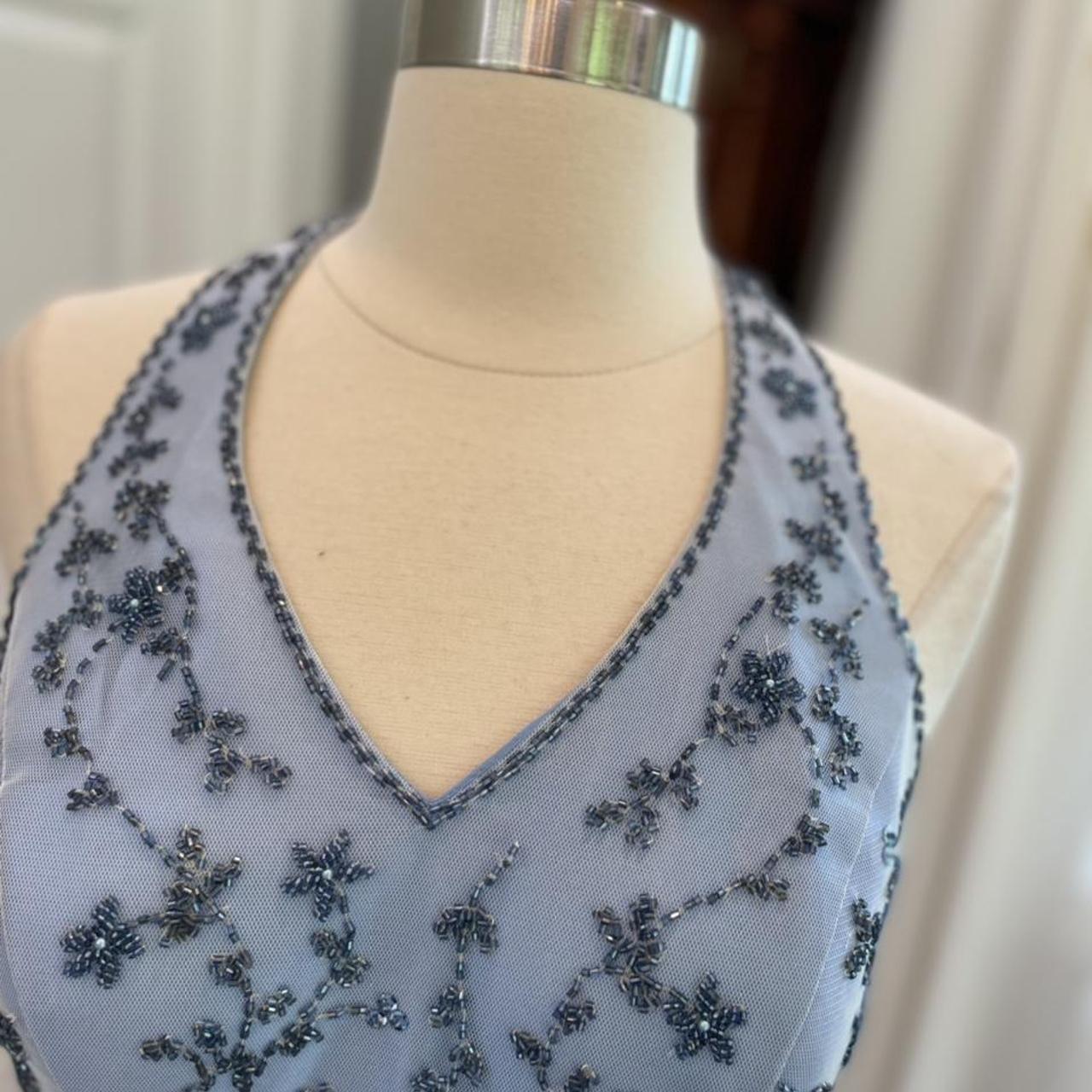 Purple Fashion Small V Neck Exquisite Beaded Long Tulle Ball Gown Evening Gown Party Dress gh3432