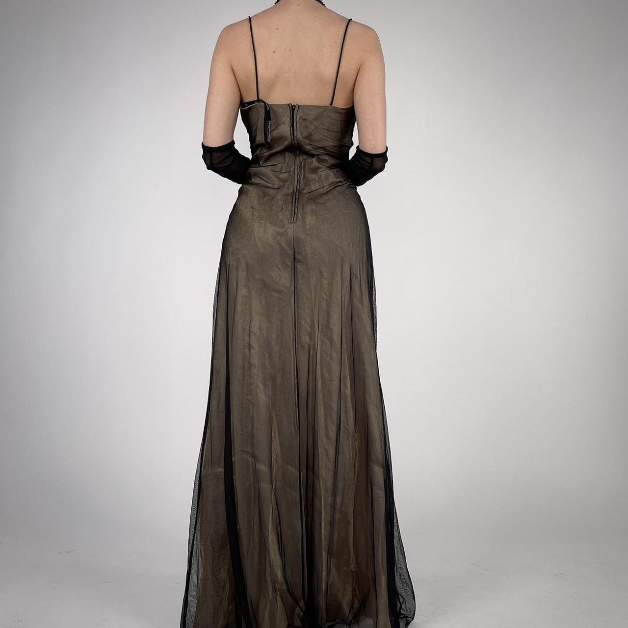 Girlhomeshops--Brown exquisite beaded long satin prom dress party dress gh5503