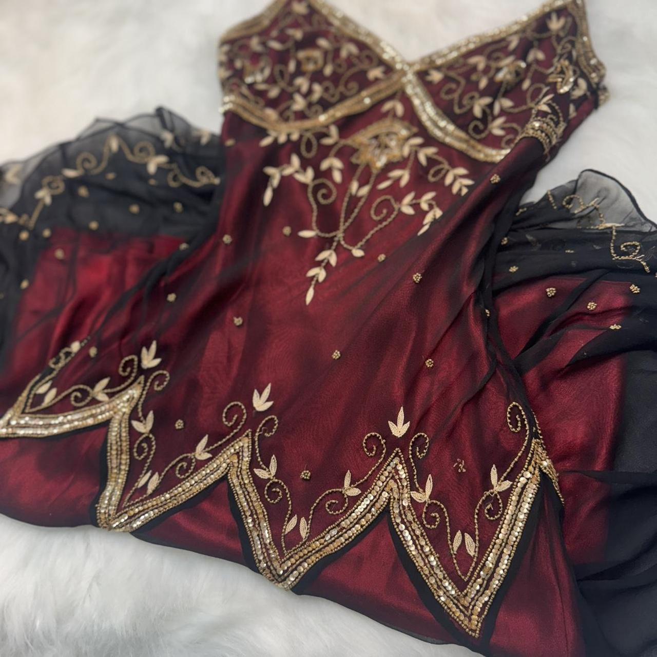 Girlhomeshops - Robe de bal courte/longue en mousseline bordeaux, style rétro, exquise, robe de soirée d'anniversaire, gh5011