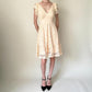 Cream/Yellow Homecoming Dress Lace Baby Doll Dress Ruffle Flowing Open Back Summer gh4595