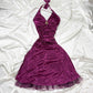 Purple midi/short prom dress gothic fairy dress homecoming dress formal dress gh4598