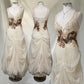 Robe de bal longue en tulle perlé en dentelle florale exquise blanc cassé, robe de soirée, robe de demoiselle d'honneur gh3531